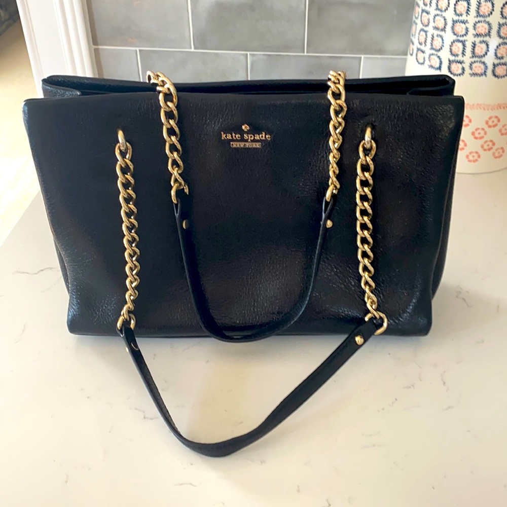 Kate Spade black handbag. Excellent used condition. Black leather.